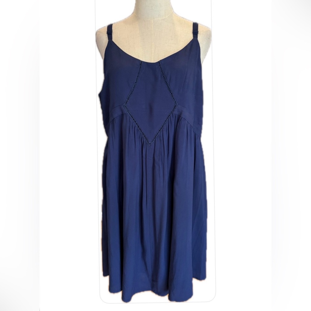 Torrid NWT Adjustable Spaghetti Strap Empire Waist Blue Tunic/Dress 0 (12)
